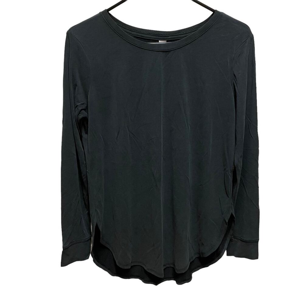 ZYIA Black Modal Super Soft Moisture Wicking Long Sleeve Workout Top Medium